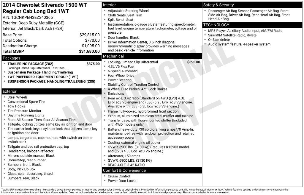 2014 Chevrolet Silverado 1500 Work Truck