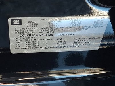 2016 Chevrolet Silverado 1500 LT