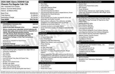 2026 GMC Sierra 3500 HD Chassis Cab Pro