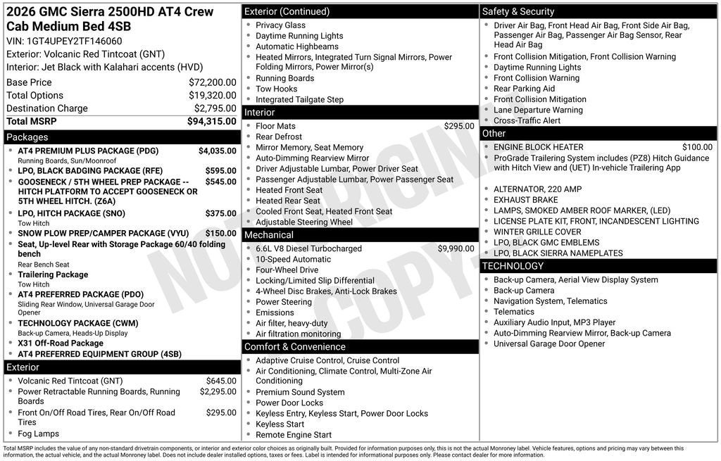 2026 GMC Sierra 2500 HD AT4