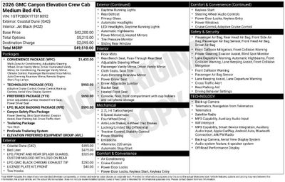 2026 GMC Canyon Elevation
