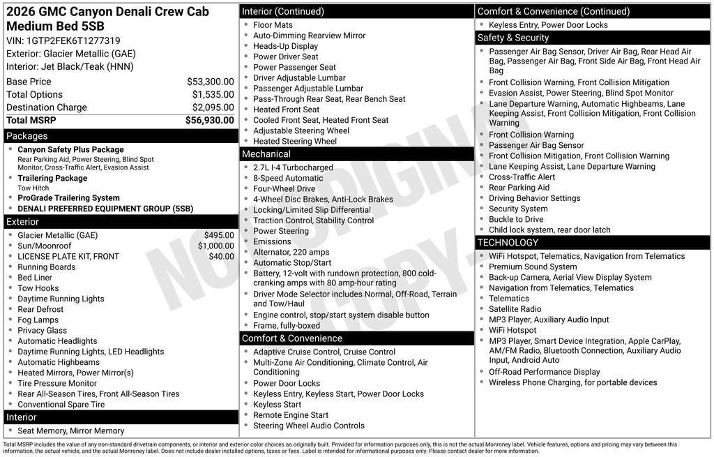 2026 GMC Canyon Denali