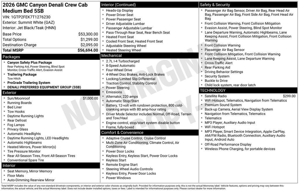 2026 GMC Canyon Denali