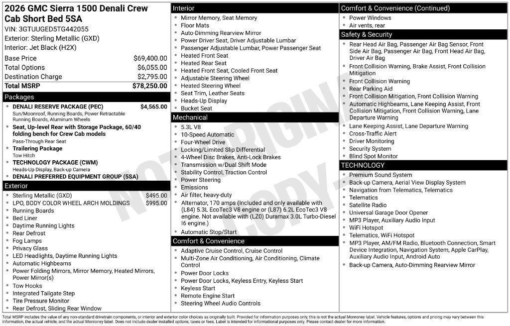 2026 GMC Sierra 1500 Denali