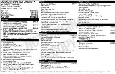 2025 GMC Savana Cutaway 3500 1WT