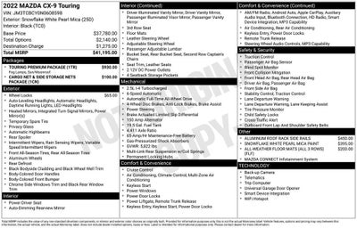 2022 Mazda Mazda CX-9 Touring