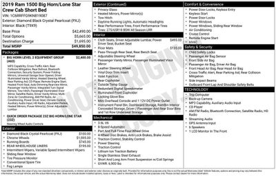 2019 RAM 1500 Big Horn/Lone Star Crew Cab 4x4 5'7" Box