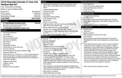 2018 Chevrolet Colorado 4WD LT