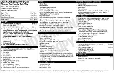 2026 GMC Sierra 3500 HD Chassis Cab Pro