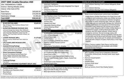 2027 GMC Acadia Elevation