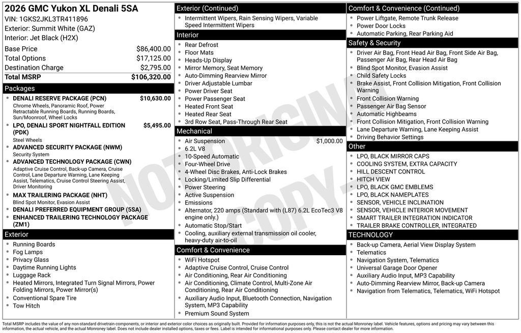 2026 GMC Yukon XL Denali