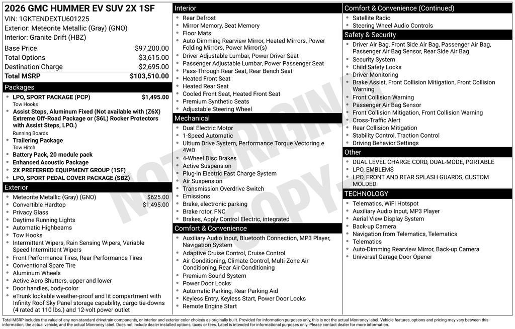 2026 GMC HUMMER EV SUV 2X