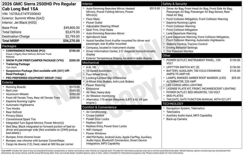 2026 GMC Sierra 2500 HD Pro