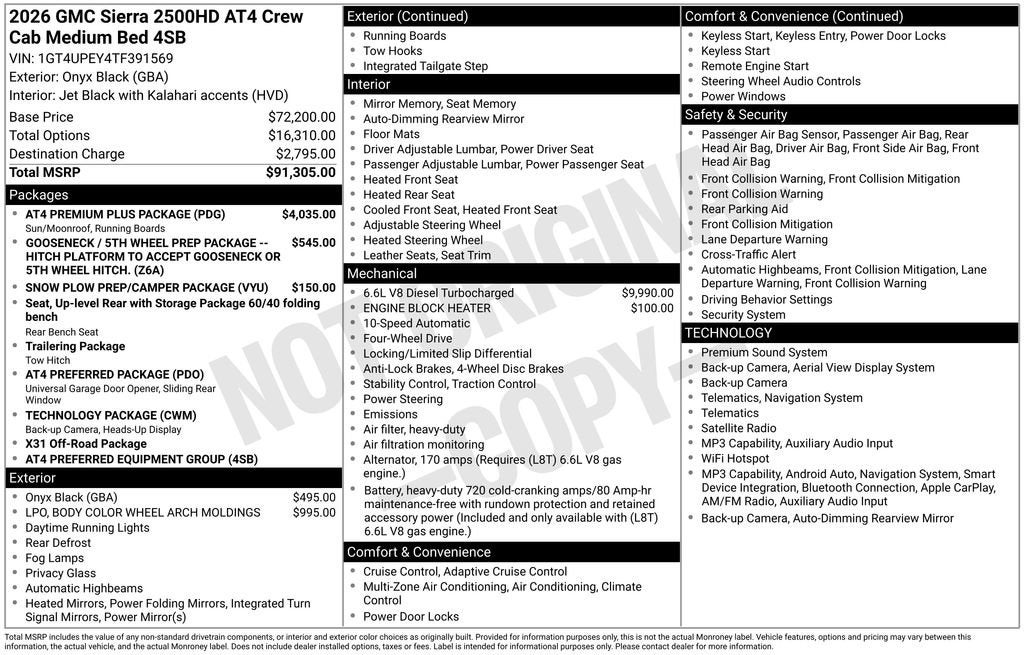 2026 GMC Sierra 2500 HD AT4