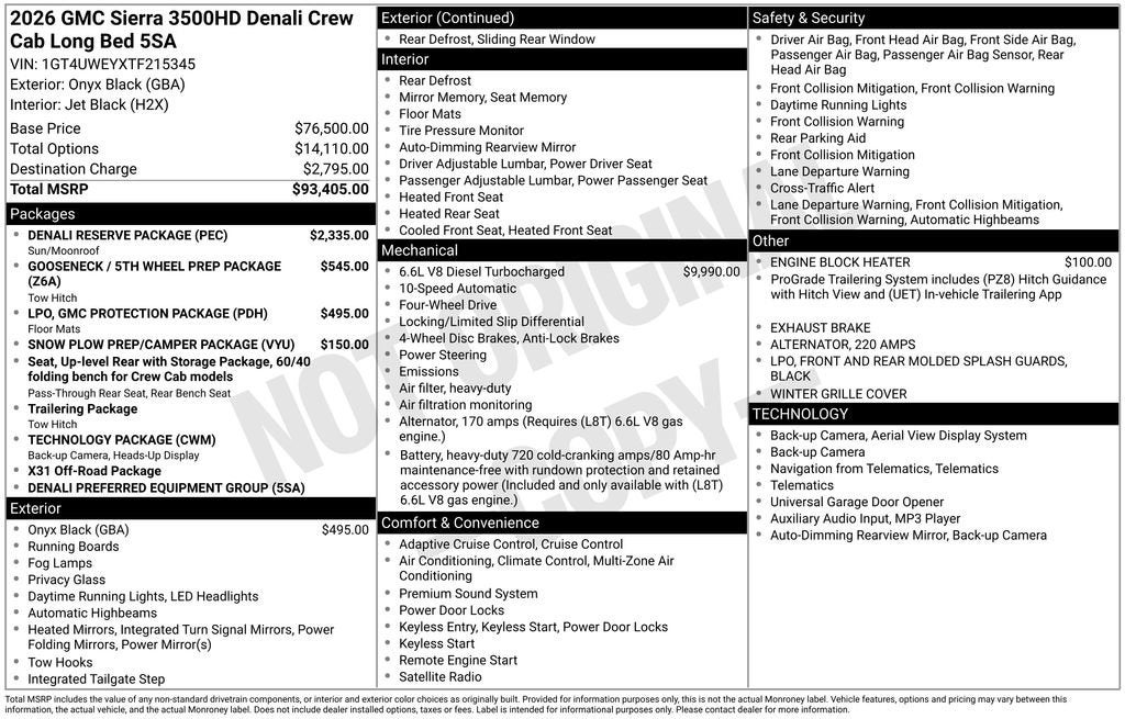 2026 GMC Sierra 3500 HD Denali
