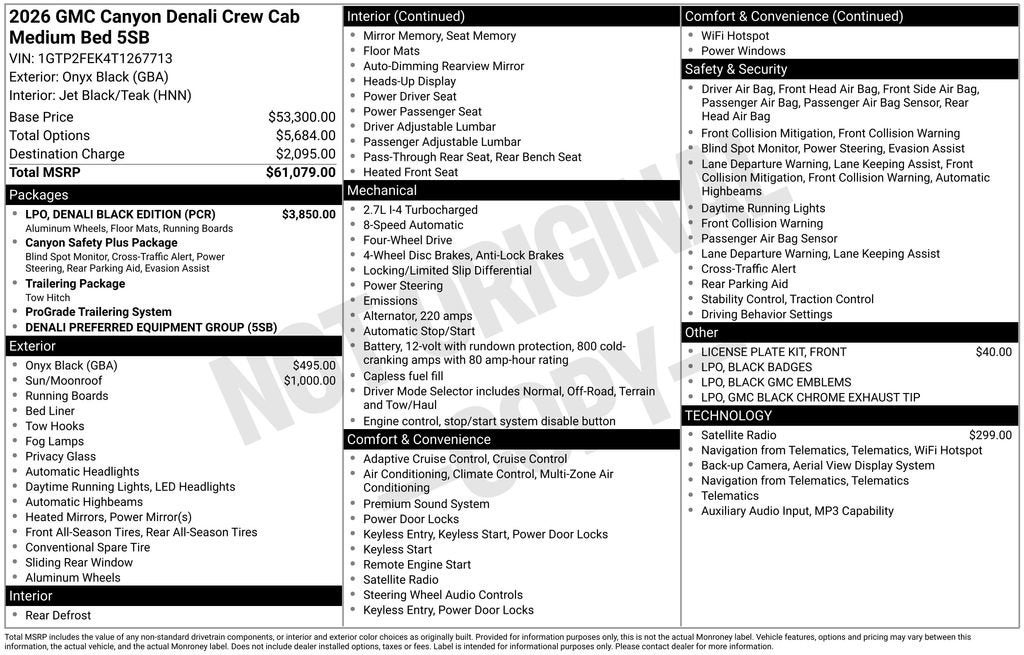 2026 GMC Canyon Denali