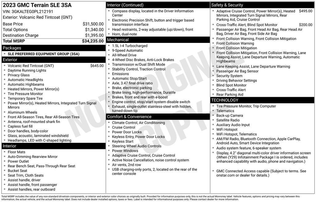 2023 GMC Terrain SLE