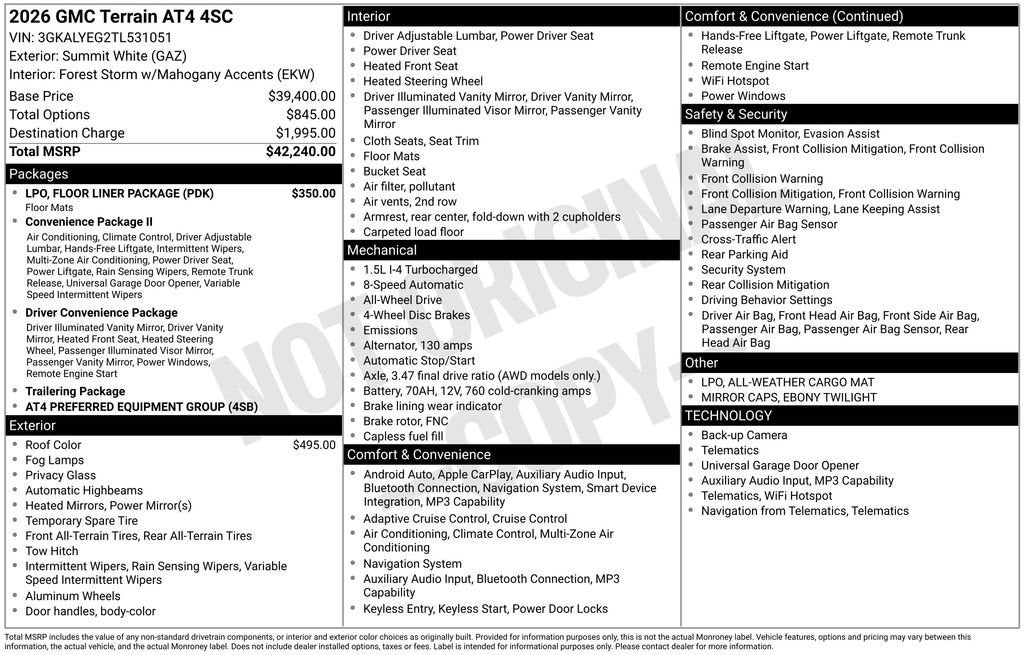 2026 GMC Terrain AT4