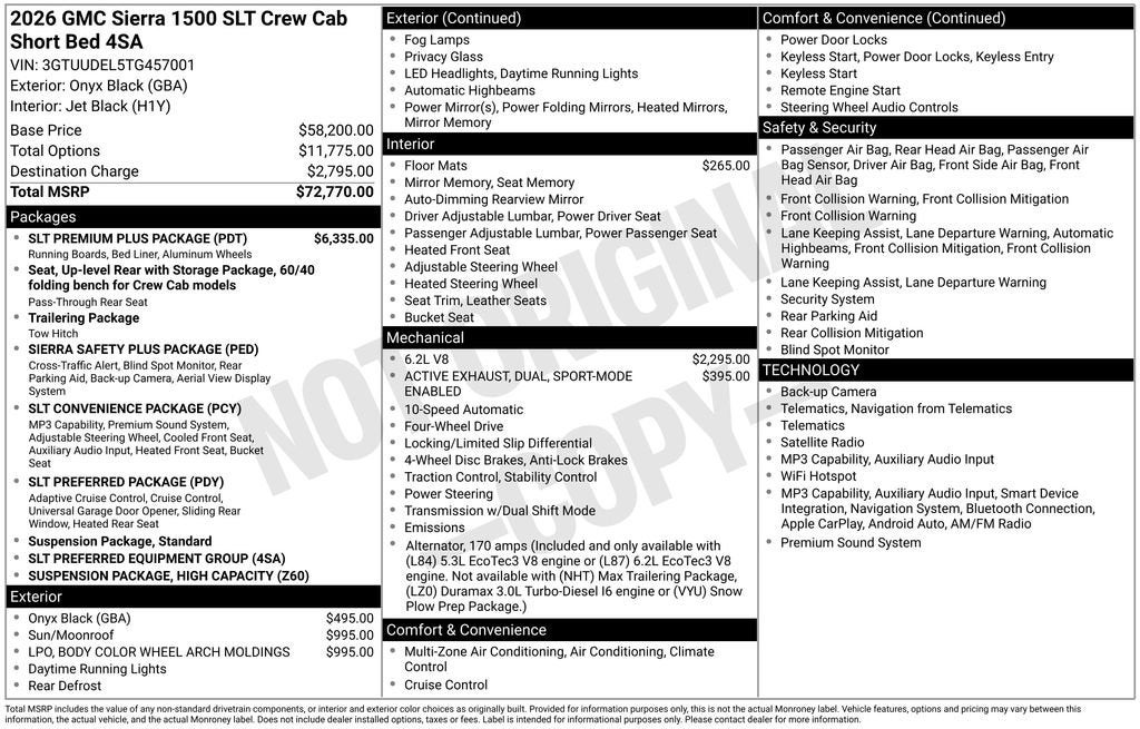 2026 GMC Sierra 1500 SLT